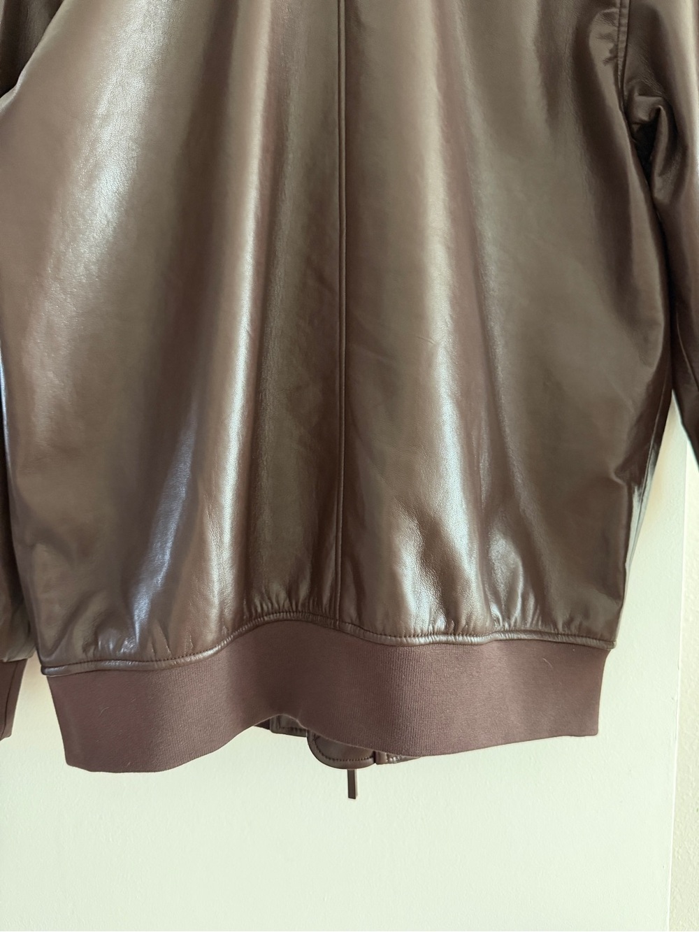 Anine Bing Dark Brown Leather Bomber Jacket - Picture 7 of 9